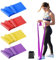 Relota Set di 4 Elastici Fitness, Elastico Fitness 4 Livelli di Resistenza Fasce Elastiche Fitness per Donne o Uomini, Banda Elastica per Allenamento di Forza, Pilates, Fisioterapia, Yoga