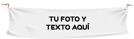 Pancarta Personalizada con Foto y Texto - Evento, Feria o Manifestación - Varios Tamaños (200 x 100 cm.)