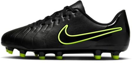 Nike Unisex Kid's Jr. Tiempo Legend 10 Club Multi-Ground Low-Top Soccer Cleats (Little Kid/Big Kid) Black/Volt 5.5 Medium