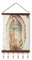 HZMAN Jungfrau Maria Malerei Retro Handgefertigte Weben Wandkunst Dekor Heilige Unsere Dame Guadalupe Ästhetisches Bild für Wohnzimmer Schlafzimmer Holz eingerahmt 17x12 Zoll