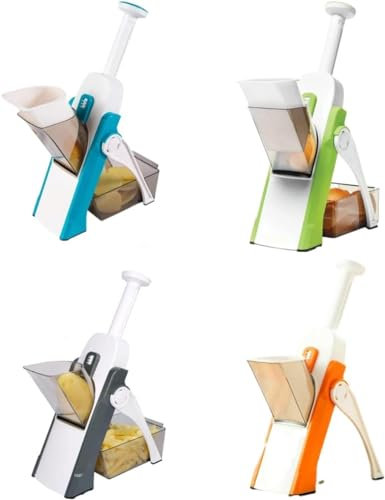 ClaShop Mandolina Affettatrice Manuale Multifunzione, per taglia verdure verticale professionale con Spessore regolabile, Patate, Cipolla, Frutta, Cutter Kitchen