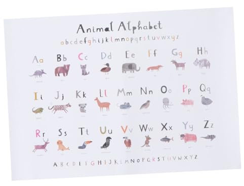 ifundom 1 Stk englisches Alphabet Alphabet-Wandkunstdruck Bildungsplakate für Kinder lernposter kinder wandposter kinderzimmer Alphabet zum Aufhängen an der Wand Alphabet-Poster Arabisch