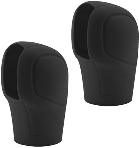 KYSUN Silikon Auto Schaltknauf Abdeckung, 2 Stück Auto Schaltknauf Cover, Universal Schaltknauf Abdeckung, Anti-Rutsch Silikon Schaltknaufabdeckung, Schalthebel Abdeckung für Auto Zubehör, Schwarz