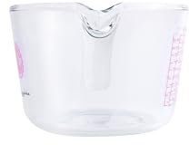 Messbecher aus Bolosilikatglas in Milliliter und Gramm, Kälte- und Hitzebeständig (mikrowellengeeignet), mit rutschfestem und ergonomischem Griff (1 Liter) Transparent