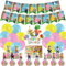 SBJJGQIS 32PCS Guys Party Globos,Guys Decoraciones,Suministros Temáticos De Fiesta De Cumpleaños Banners Cupcake Toppers Globos para Niños y Fanáticos del Guys