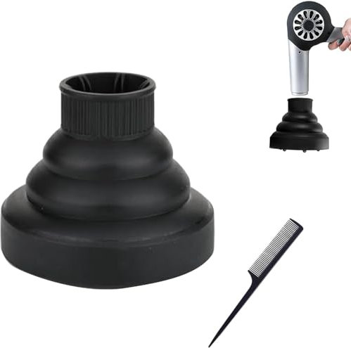 Diffuseur Cheveux, Diffuseur de Cheveux Universel, Accessoire de Diffuseur de Cheveux Réglable, Diffuseur de Cheveux Universel Pliable, Diffuseur de Cheveux Réglable, Cheveux Adaptable pour Sèche,1Pcs