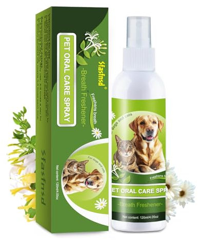 Spray Bucal Para Mascotas,Spray de Cuidado Bucal Para Perros y Gatos,Enjuague Bucal de Limpieza Bucal,Aliento Fresco Comestible,Desodorante Bucal,Limpieza Dental,Tratamiento de la Gingivitis Para Perr