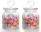 HomeyHoney 22 oz Clear Glass Jars with Cute Heart Shaped Lids Set, Food Storage Glass Canisters with Airtight Lids for Candy Spice Sugar Snacks, Drops / 2 Packs