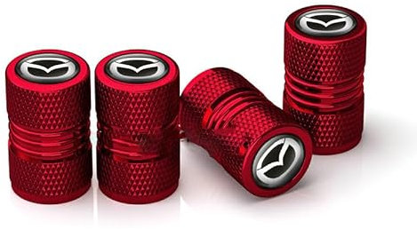 4 Stück Auto Reifenventilkappen,für Mazda MX-5 III (NC) 2005-2023 korrosionsbeständig universelle Ventilkappen für Autos Motorräder und Fahrräder,C