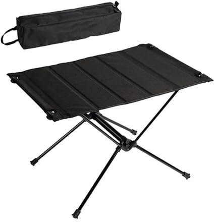 Mesa plegable de camping, mesa de campamento portátil de aleación de aluminio, mesa plegable resistente al aire libre con bolsa de transporte para fiesta, playa, barbacoa, viajes, patio, picnic