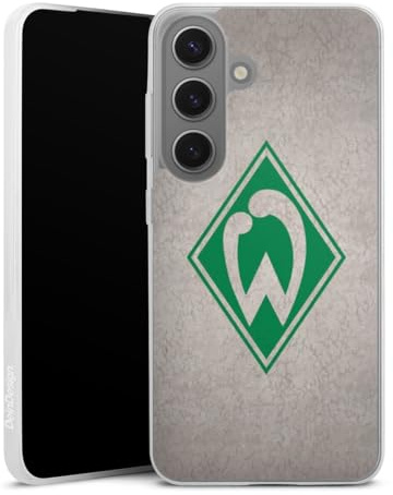 Slim Case kompatibel mit Samsung Galaxy S 25 Silikon Handyhülle transparent Hülle extra dünn SV Werder Bremen Offizielles Lizenzprodukt Beton