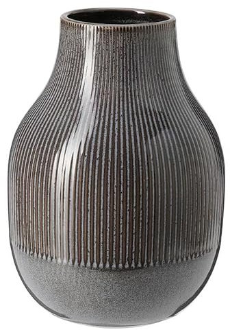 GRADVIS Vase, dunkelgrau, 21 cm (Dekoration & Pflanzengefäß)