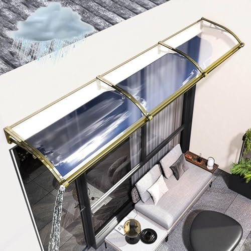 Marquise-Markise für den Außenbereich, Aluminium, Terrassenmarkise, 119,4 x 259,1 cm