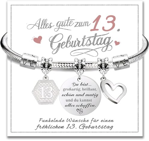 Geschenk Geburtstag 10 11 12 13 14 15 16 17 18 Jahre Mädchen, Armband Geburtstagsgeschenk Geburtstag Mädchen Geschenke für 10 11 12 13 14 15 16 17 18 Jährige