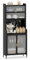 COSTWAY 192cm Tall Kitchen Cupboard, Pantry Storage Cabinet with Adjustable Shelf, Pegboard, Flip-up Cabinets & Wheels, Freestanding Wooden Buffet Sideboard Unit for Dining Living Room