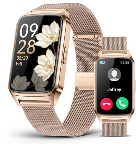 Fitness Tracker Watch for Women Men, Step Counter Compatible with iPhone Android, IP68 Waterproof Activity Tracker with Calorie and Sleep Monitor, 110+ Sports Modes Pedometer Smartwatch Smart Watch