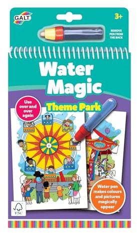 WATER MAGIC Freizeitpark Buch – Vergnügungspark-Themen-Malbuch für Kinder – Mit wiederverwendbaren Bildern zum Ausmalen – Magisch versteckte Bilder mit dem Wasserstift enthüllen – Ab 3 Jahren