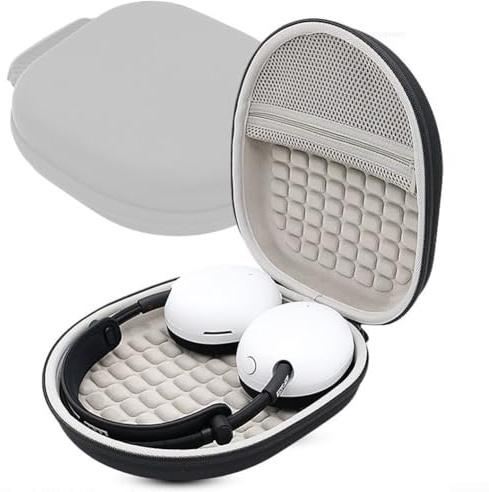 Smart Custodia da trasporto per Sony H9-2 / per cuffie H9-2, guscio rigido in EVA, fodera in pile antiurto, tasca a rete con cerniera e maniglia portatile da viaggio