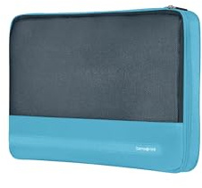 Samsonite TA Revolution - Packwürfel Set 3-teilig, Hochwertiger Reise- & Koffer-Organizer, Packing Cubes für Urlaub, Gepäck-Organizer für Koffer und Rucksack, Blau (Vivid Blue)