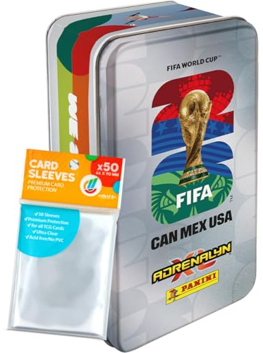 FIFA World Cup Adrenalyn XL 2026-1 Random Tin Box (Original) + Exclusive Collect-it Cases (Own Brand Bundle)