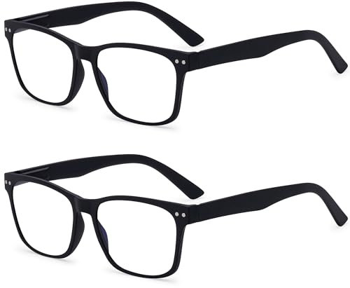 Wise Eyewear 2er Pack Bulk Multi Focus 3 Power Progressive Lesebrille – No Line (2er Pack Schwarz, 2.00)