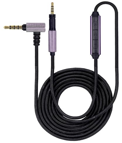 Replacement Audio Cable line 1.5m for Sennheiser Momentum 2 1.0 2.0 3.0 HD 4.40 BT HD4.50 HD4.30i hd 400s 3.5 to 2.5mm Headphones Cable Wire with Mic Control for iPhone iOS Android