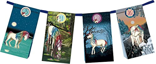 Lunabelle Einhorn * Adventskalender zum Selberbefüllen * mit 24 Papiertüten + 24 Zahlensticker + 4m Hängeband von Lutz Mauder // Geschenk Advent Weihnachten Kalender Überraschung