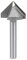 sourcing map 90 Grad V Nut Fräser 22 mm Durchmesser mit 6 mm Schaft Titanstahl bestückter V Nut Bit (grau)