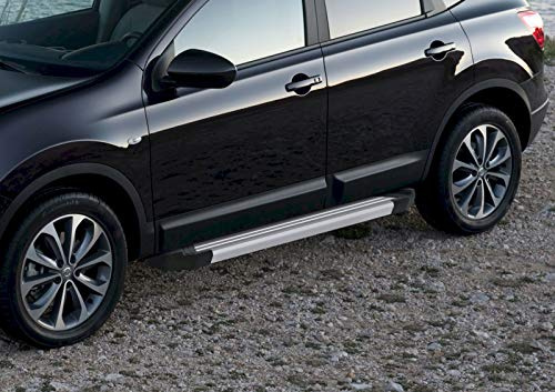 J&J AUTOMOTIVE | Basic Trittbretter, Einstiegsleisten mit ABE Passend Für Qashqai J10 2007-2013, Set Trittbretter (L+R) + Montageanleitung, Alu-Silber