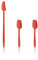 Kochblume Geizhals Set, Restelöffel, Flexlöffel S | Premium Premium-Silikon & BPA freimit Edelstahlkern | In der bunten Box (rot, 3er Set)