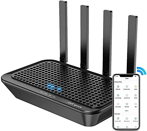 Routeur WiFi–AC2100 Routeur sans Fil Double Bande 5GHz/2.4GHz, Vitesse à 2033 Mbps, Routeur Ethernet 4 Port Giagabit/MU-MIMO/Contrôle Parental, Facile à Installer avec WPS, Couvrir à 160㎡
