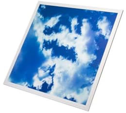 Optonica Panneau Dalle LED 3D Ciel 45W 60x60cm, fascinante décoration ciel/sky sur une structure extra-plate - Blanc du Jour 6000K 3200lm