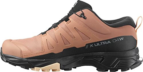 Salomon Women's X Ultra 4 GTX W Hiking Shoe, Mocha Mousse/Black/Almond Cream, 8.5