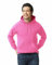 Gildan Sweat à Capuche en Polaire, Style G18500 Sweatshirt, Rose de sécurité, XL Homme