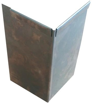 Ecke innen und aussen Rasenkante 0,6mm 15, 18cm Corten Stahl Edelrost Mähkante Beeteinfassung Umrandung Metall Magic Rasen CF (30, 18) (Ecke innen, 18)