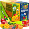 Bob Snail Gesunde Zuckerfreie Frucht-Riegel Snacks - 60 Fruit Roll Ups Einzeln Verpackt Für Kinder und Erwachsene mit Mango Blaubeere Apfel Kaki - Zuckerfreie Low Carb Kalorienarme Süßigkeiten
