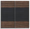 FORTE DREAMER Schrank 220, Kleiderschrank, Schwebetürenschrank Schlafzimmer 2-türig Einlegeböden Kleiderstange, Dunkel Holzdekor: Schwarz Eiche / Schlammeiche, 220 cm breit x 210 cm hoch x 61 cm tief
