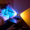 Lampe de coucher de soleil et lumières arc-en-ciel 2 en 1, projecteur de lumière changeante de couleur, projection de 180 degrés, veilleuse LED visuelle romantique pour photographie, selfie,