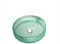 Ksunun Waschbecken Modernes Design Kristallglas Aufsatzwaschbecken Runden Aufsatz Waschschale mit Messing Wasserablauf und Montage Ring, Handwaschbecken für Bad,Grün