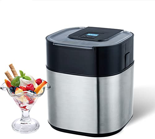 Gelatiera da casa/Gelatiera elettrica/Ciotola per congelamento da 1,5 l/Fai da te Gelato, Sorbetto, Frozen Yogurt e Bevanda di Ghiaccio/Fai Delizioso Gelato Cremoso nella Tua Cucina