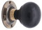 Infinity Decor Ebony Wood Door Knobs/Ebony Bun Mortice - Rim Door Knob Set/Retro Style Vintage Country Cottage Period Home Door Handles (3 Finishes) (Aged Brass)