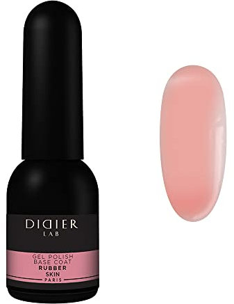 Didier Lab - Premium Rubber Base Gel 10ml - LED UV Nagellack Nude - Unterlack für Nägel - Base Coat - 2 in 1 Farbe und Basis - Lack für Maniküre und Gel Nägel