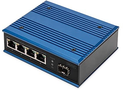 Digitus Switch Poe Di Rete Gigabit Ethernet A 4 Porte, Industriale, Non Gestito, 1 Uplink Sfp (digitus Industrial Ethernet Switch 4-p)