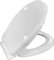 Optimal Products 18'' INCH MDF Universal Bathroom WC Toilet SEAT Quick Easy FIT Wooden Oval Shape (White)
