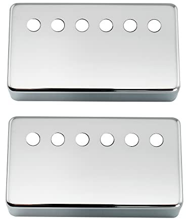 Musiclily Pro 49,2mm Neusilber Legierung Gitarre Humbucker Abdeckung Humbucker Pickup Covers für American E-Gitarre, Chrom(2er Set)
