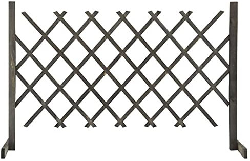 INLIFE Garten-Rankzaun Grau 120x90 cm Massivholz Tanne,1.2kg,314825