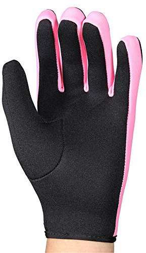 KIMISS Guantes de Neopreno para Buceo, Surf, Natación y Pesca Submarina - para Niños, Deportes Acuáticos - Negro, Amarillo, S (Negro Rosa)