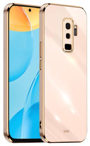 EASSGU [Telaio Elettrolitico Custodia per Samsung Galaxy S9 Plus (6.2 Inches) Cover Protettiva in Morbido Silicone TPU - Rosa