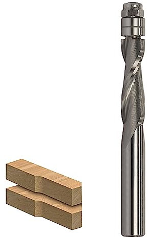 AKYLIN Spiral Bündigfräser 8mm Schaft,Up Cut Spiralfräser für Oberfräse,8 mm Schnittdurchmesser,28.6 mm Schnittlänge Spiralgenutet doppeltem Kugellager Holzfräser zum Schneiden von Holz