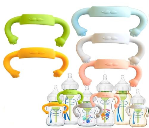 5 Pack Silicone Baby Feeding Bottle Handles Grips Compatible for All Dr. Brown's Wide Neck and Narrow Baby Bottles
